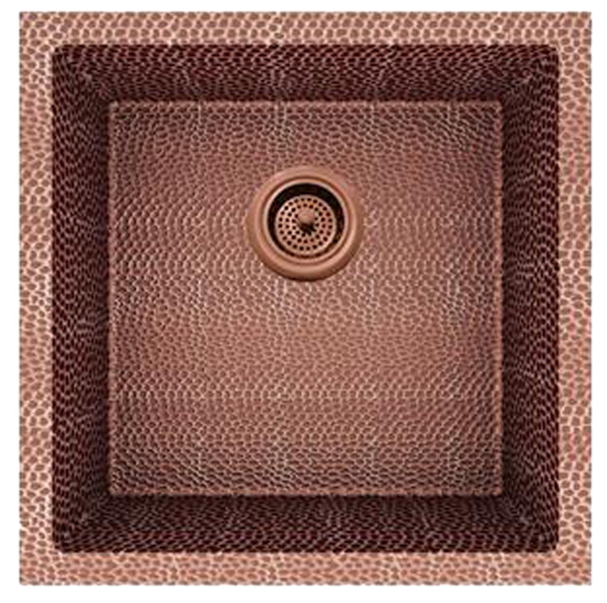American Imaginations AI-29169 17" Copper Square Copper Transitional Kitchen Sink