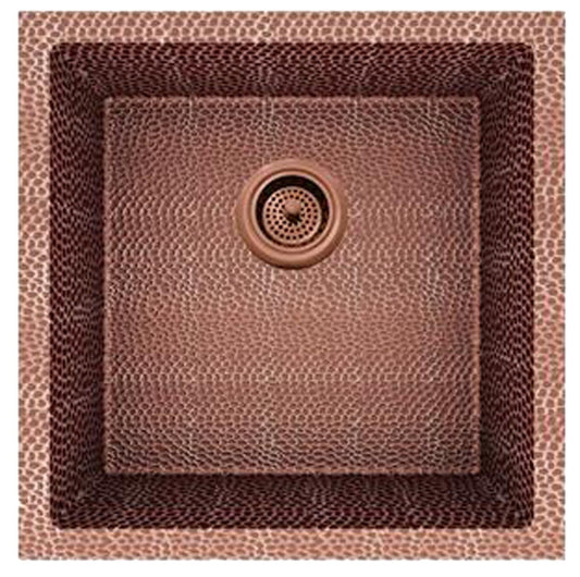 American Imaginations AI-29169 17" Copper Square Copper Transitional Kitchen Sink