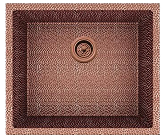 American Imaginations AI-29171 21" Copper Rectangle Copper Transitional Kitchen Sink