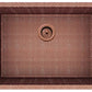 American Imaginations AI-29173 25" Copper Rectangle Copper Transitional Kitchen Sink