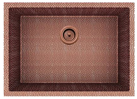American Imaginations AI-29173 25" Copper Rectangle Copper Transitional Kitchen Sink