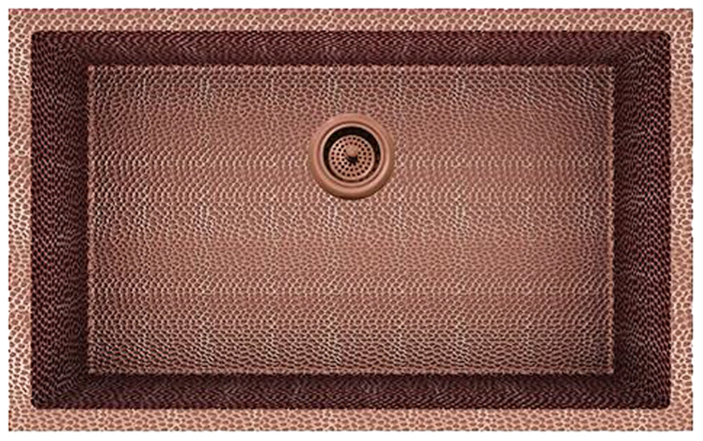 American Imaginations AI-29175 29" Copper Rectangle Copper Transitional Kitchen Sink