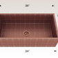 American Imaginations AI-29180 36" Copper Rectangle Copper Transitional Kitchen Sink