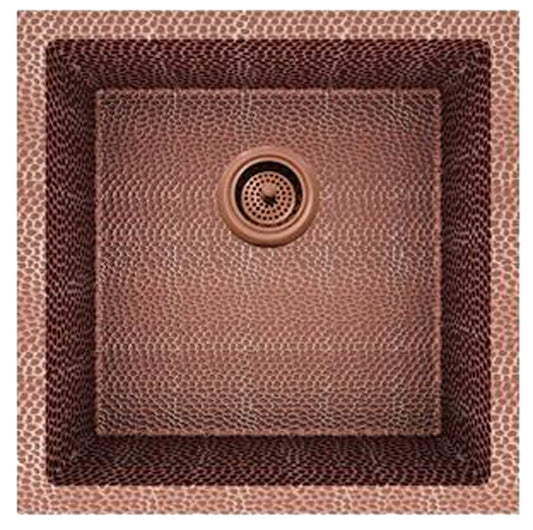 American Imaginations AI-29181 17" Copper Square Copper Transitional Kitchen Sink