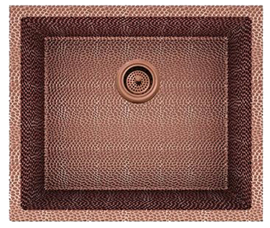American Imaginations AI-29183 21" Copper Rectangle Copper Transitional Kitchen Sink