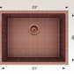 American Imaginations AI-29184 23" Copper Rectangle Copper Transitional Kitchen Sink