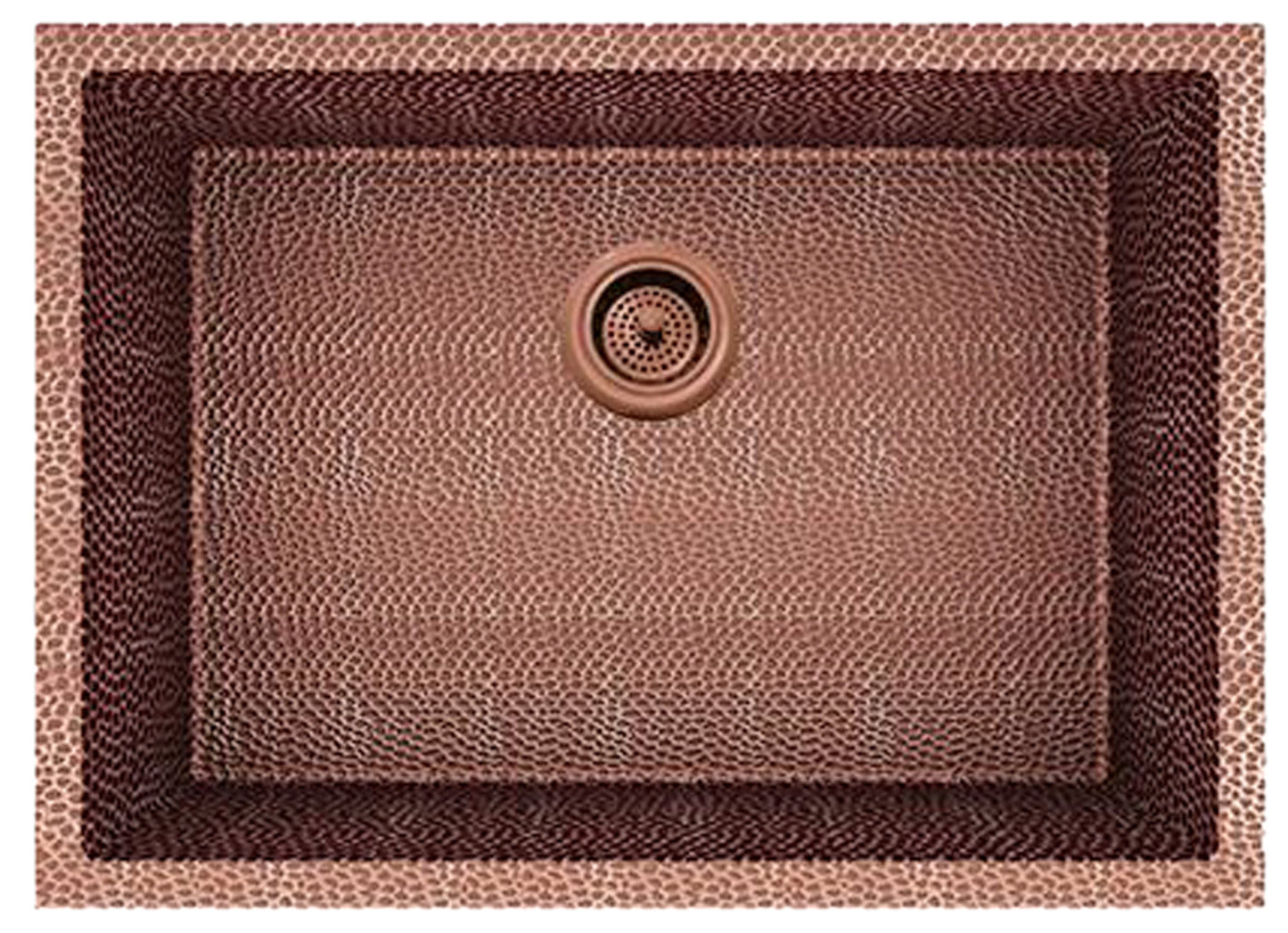 American Imaginations AI-29185 25" Copper Rectangle Copper Transitional Kitchen Sink