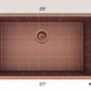 American Imaginations AI-29187 29" Copper Rectangle Copper Transitional Kitchen Sink