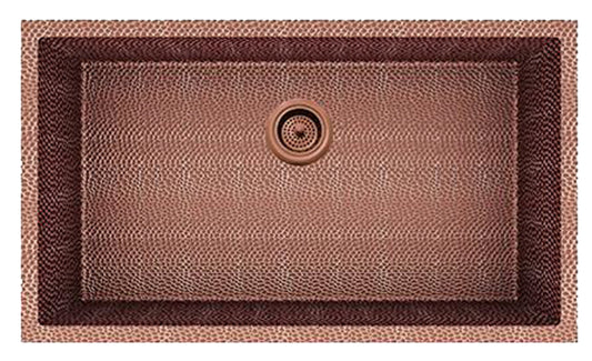 American Imaginations AI-29188 31" Copper Rectangle Copper Transitional Kitchen Sink