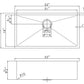 American Imaginations AI-29189 33" Copper Rectangle Copper Transitional Kitchen Sink