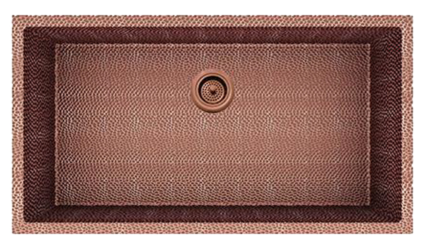 American Imaginations AI-29189 33" Copper Rectangle Copper Transitional Kitchen Sink