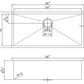 American Imaginations AI-29190 36" Copper Rectangle Copper Transitional Kitchen Sink