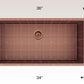 American Imaginations AI-29190 36" Copper Rectangle Copper Transitional Kitchen Sink