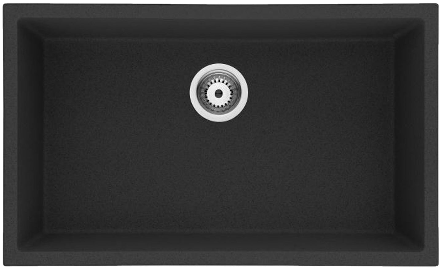 American Imaginations AI-29198 30" Black Granite Composite Rectangle Granite Composite Transitional Kitchen Sink