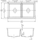 American Imaginations AI-29199 33" Black Granite Composite Rectangle Granite Composite Transitional Kitchen Sink