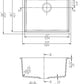 American Imaginations AI-29201 23" Black Granite Composite Rectangle Granite Composite Transitional Kitchen Sink