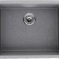American Imaginations AI-29201 23" Black Granite Composite Rectangle Granite Composite Transitional Kitchen Sink