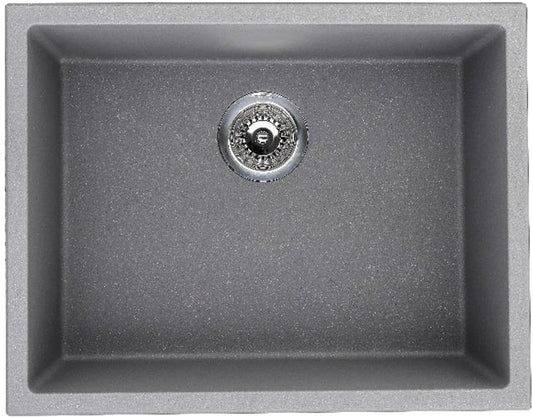 American Imaginations AI-29201 23" Black Granite Composite Rectangle Granite Composite Transitional Kitchen Sink