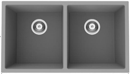 American Imaginations AI-29203 32" Black Granite Composite Rectangle Granite Composite Transitional Kitchen Sink