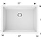 American Imaginations AI-29206 23" White Granite Composite Rectangle Granite Composite Transitional Kitchen Sink