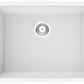 American Imaginations AI-29206 23" White Granite Composite Rectangle Granite Composite Transitional Kitchen Sink