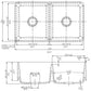 American Imaginations AI-29207 33" White Granite Composite Rectangle Granite Composite Transitional Kitchen Sink
