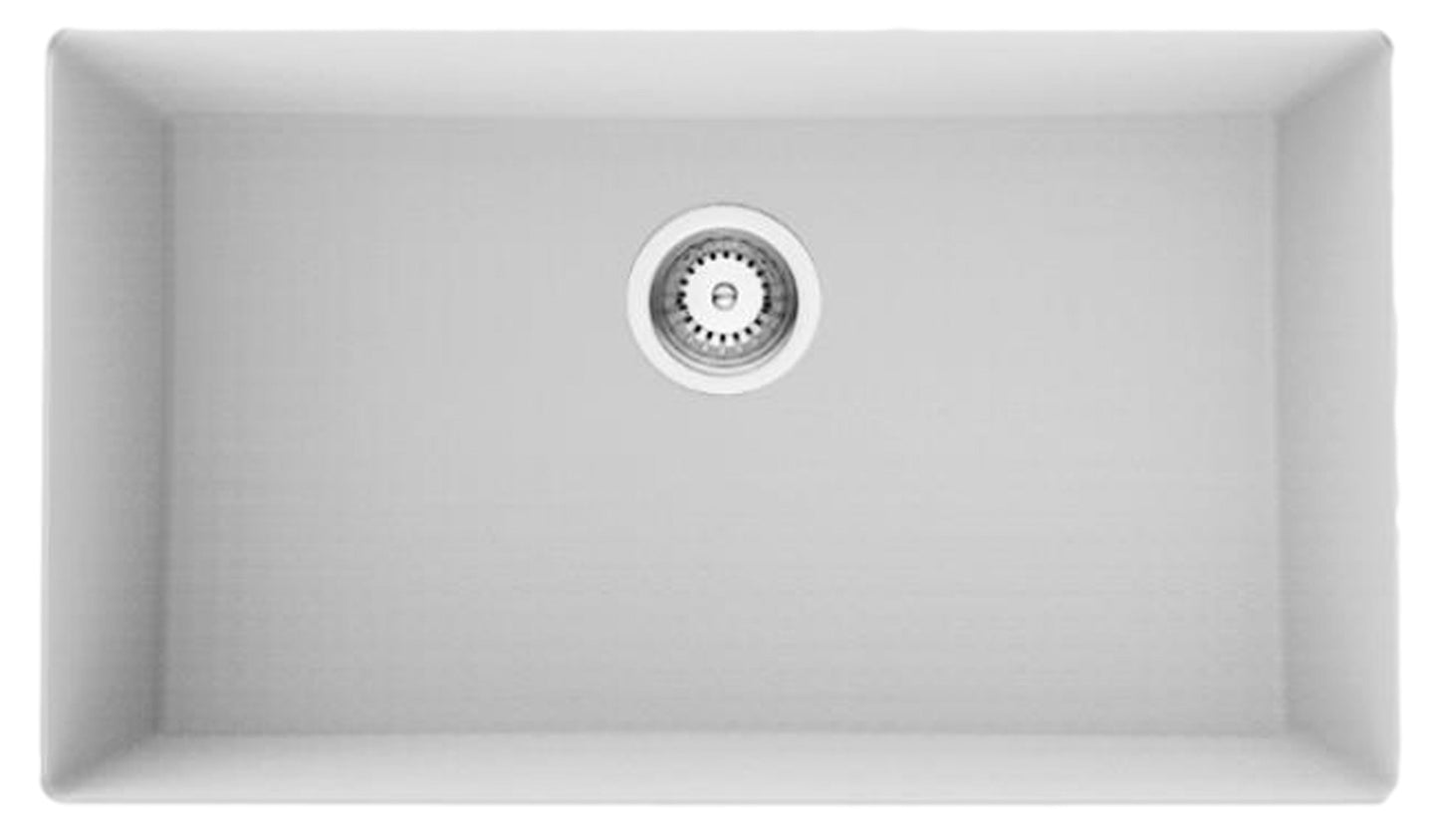 American Imaginations AI-29211 30" White Granite Composite Rectangle Granite Composite Transitional Kitchen Sink