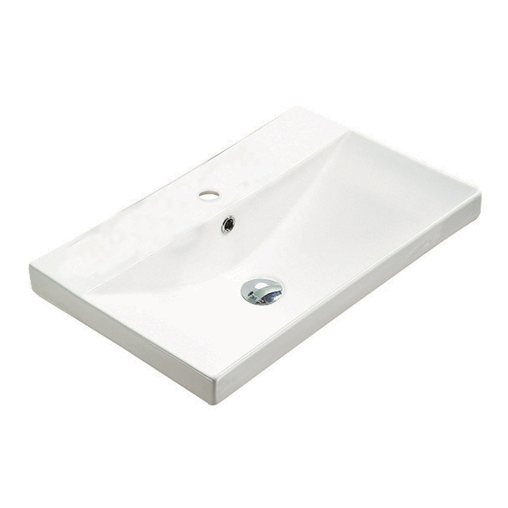 American Imaginations AI-29238 24" White Rectangular Wall Mount Transitional Ceramic Top