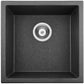 American Imaginations AI-29262 17" Black Granite Composite Square Granite Composite Transitional Kitchen Sink