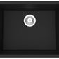 American Imaginations AI-29263 23" Black Granite Composite Rectangle Granite Composite Transitional Kitchen Sink