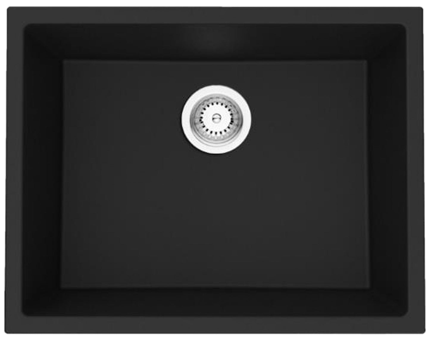 American Imaginations AI-29263 23" Black Granite Composite Rectangle Granite Composite Transitional Kitchen Sink