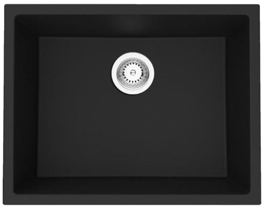 American Imaginations AI-29263 23" Black Granite Composite Rectangle Granite Composite Transitional Kitchen Sink