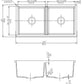 American Imaginations AI-29265 36" Black Granite Composite Rectangle Granite Composite Transitional Kitchen Sink