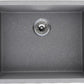 American Imaginations AI-29270 23" Black Granite Composite Rectangle Granite Composite Transitional Kitchen Sink