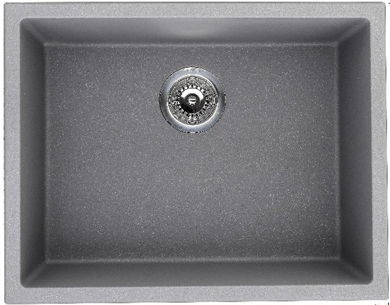 American Imaginations AI-29270 23" Black Granite Composite Rectangle Granite Composite Transitional Kitchen Sink