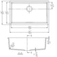 American Imaginations AI-29272 30" Black Granite Composite Rectangle Granite Composite Transitional Kitchen Sink