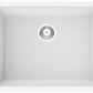 American Imaginations AI-29274 23" White Granite Composite Rectangle Granite Composite Transitional Kitchen Sink