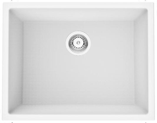 American Imaginations AI-29274 23" White Granite Composite Rectangle Granite Composite Transitional Kitchen Sink