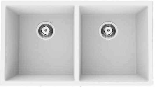 American Imaginations AI-29278 32" White Granite Composite Rectangle Granite Composite Transitional Kitchen Sink