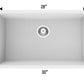 American Imaginations AI-29279 30" White Granite Composite Rectangle Granite Composite Transitional Kitchen Sink