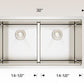 American Imaginations AI-29286 32" Stainless Steel Rectangle Stainless Steel Transitional Kitchen Sink