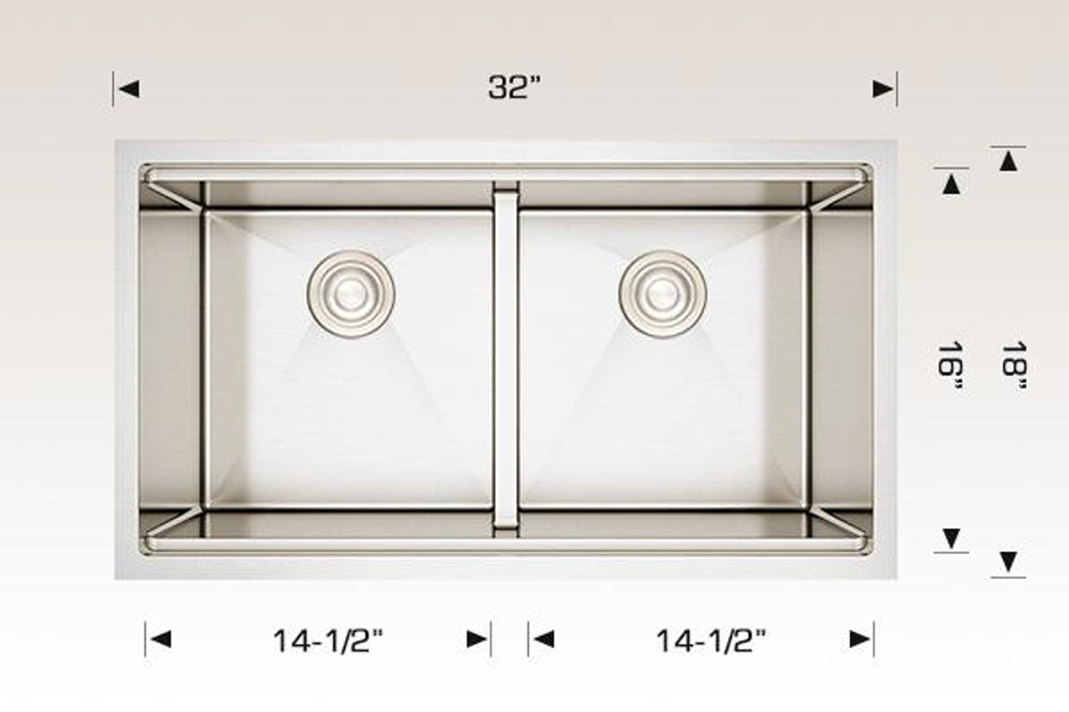 American Imaginations AI-29286 32" Stainless Steel Rectangle Stainless Steel Transitional Kitchen Sink