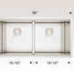 American Imaginations AI-29288 36" Stainless Steel Rectangle Stainless Steel Transitional Kitchen Sink