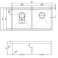 American Imaginations AI-29296 32" Stainless Steel Rectangle Stainless Steel Transitional Kitchen Sink