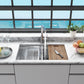 American Imaginations AI-29296 32" Stainless Steel Rectangle Stainless Steel Transitional Kitchen Sink