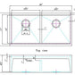 American Imaginations AI-29298 36" Stainless Steel Rectangle Stainless Steel Transitional Kitchen Sink
