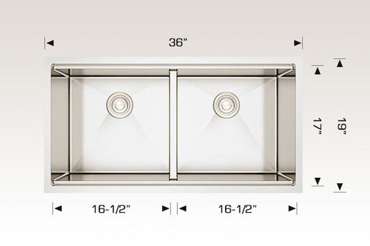 American Imaginations AI-29298 36" Stainless Steel Rectangle Stainless Steel Transitional Kitchen Sink
