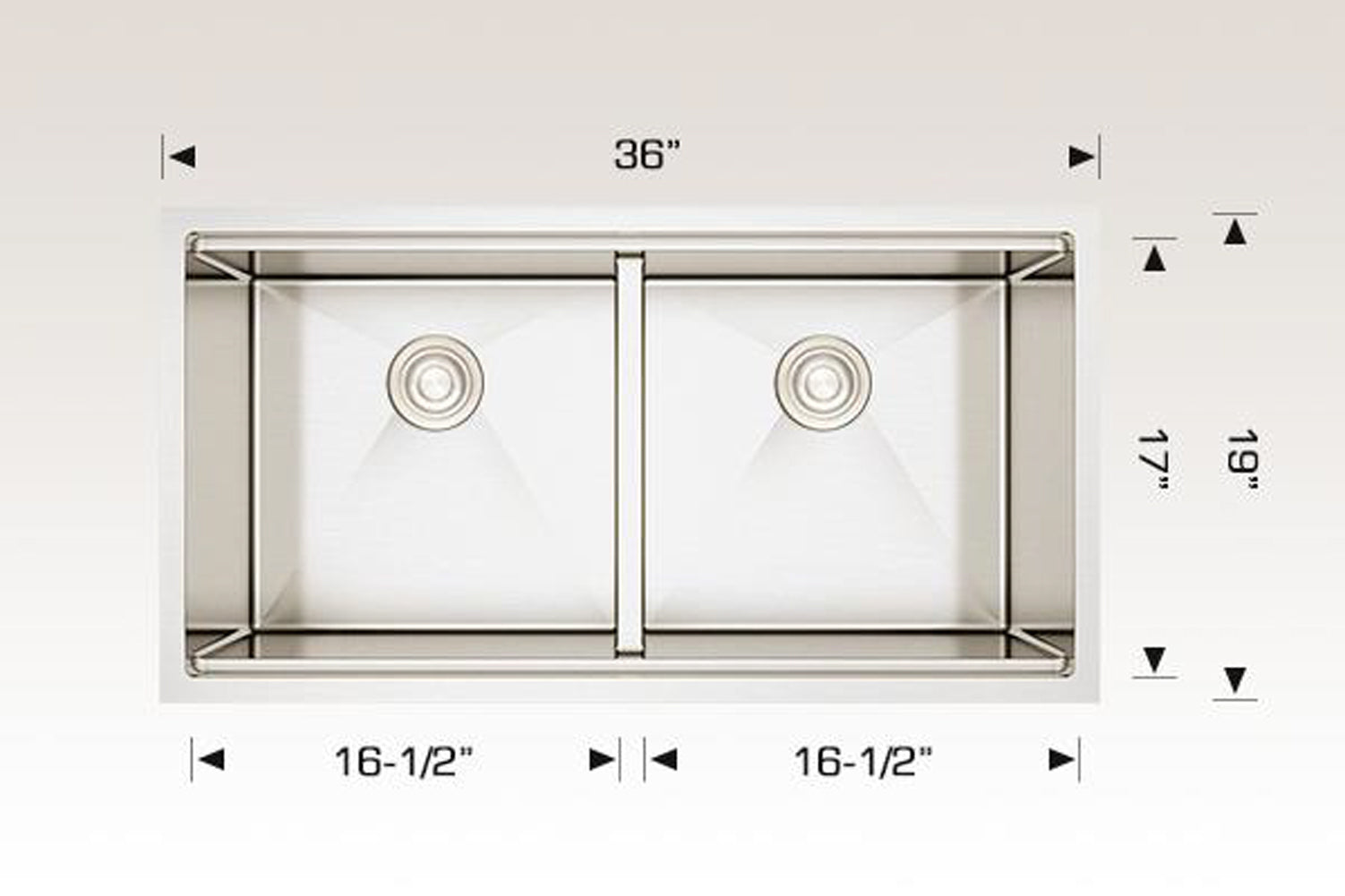 American Imaginations AI-29298 36" Stainless Steel Rectangle Stainless Steel Transitional Kitchen Sink