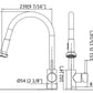American Imaginations AI-29308 3" Black Unique Stainless Steel Transitional Kitchen Sink Faucet
