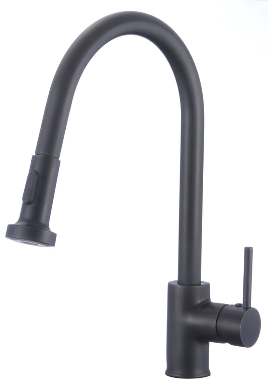 American Imaginations AI-29308 3" Black Unique Stainless Steel Transitional Kitchen Sink Faucet